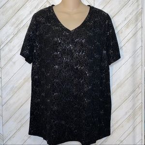 Black and silver top